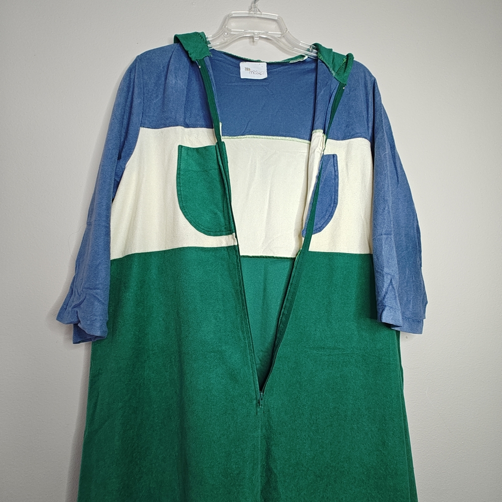 Colorblock Hooded Robe Lounge master - Picture 15 of 16